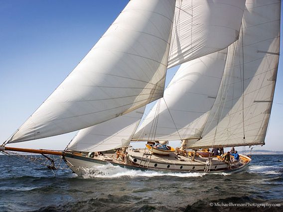 Schooner Martha sailing in Port Townsend Bay by Michael Berman