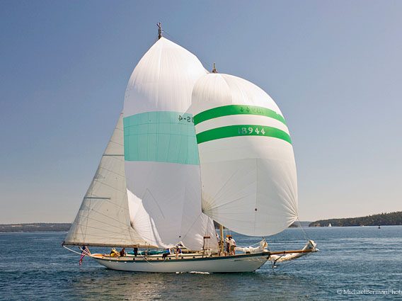 Schooner Martha sailing in Port Townsend Bay and in the San Juan Islands