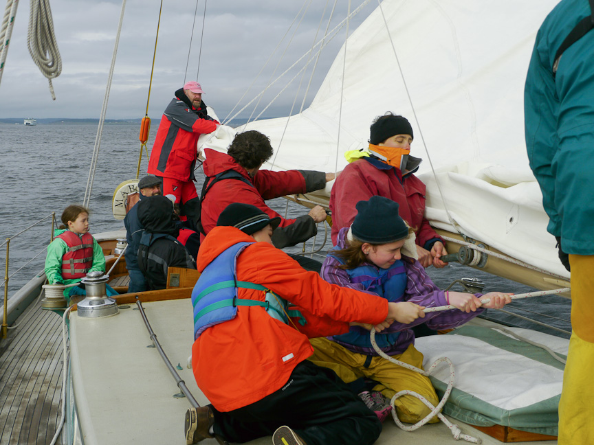 Schooner Martha in white cap series race